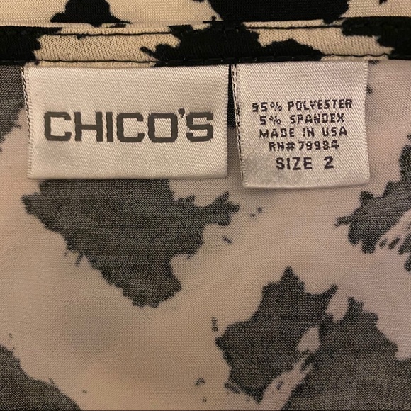 CHICO’S Black Plaid Metallic Drapey Blouson Top - Picture 10 of 11